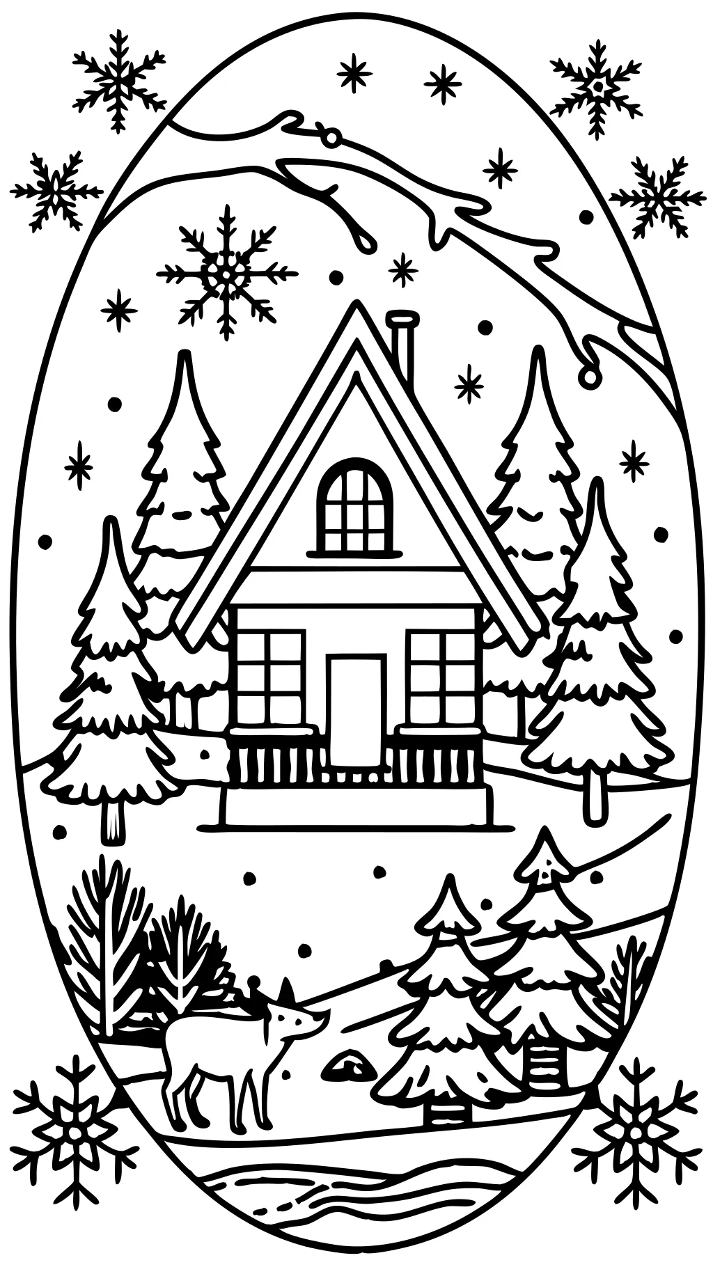 adult winter coloring pages